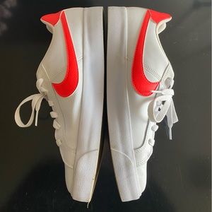 Nike Court Royale. White and Orange. Size 9.